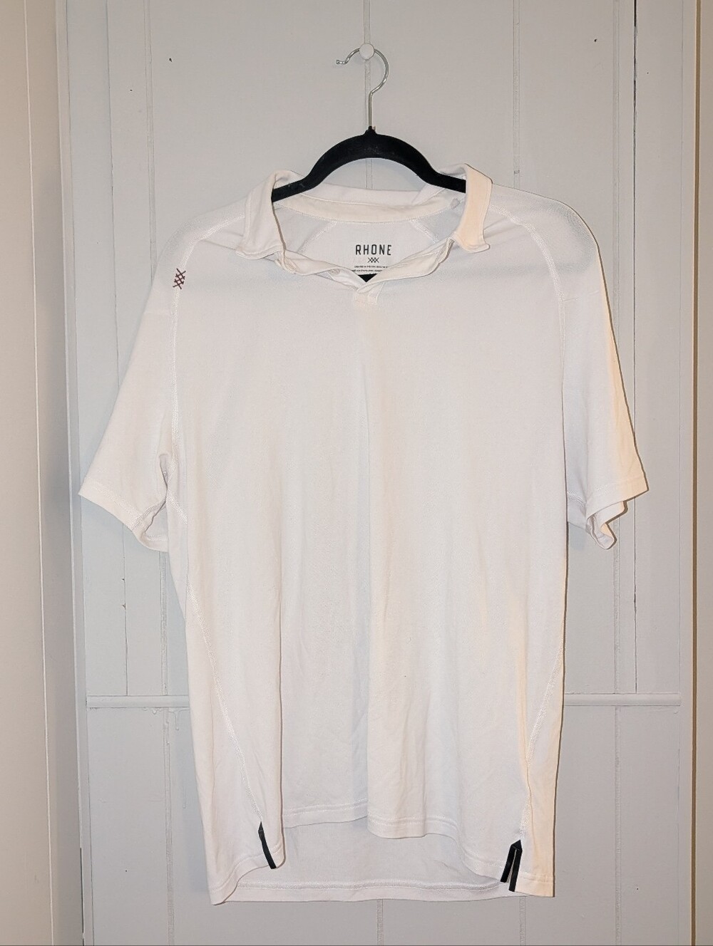 L RHONE Classic White Men’s Polo